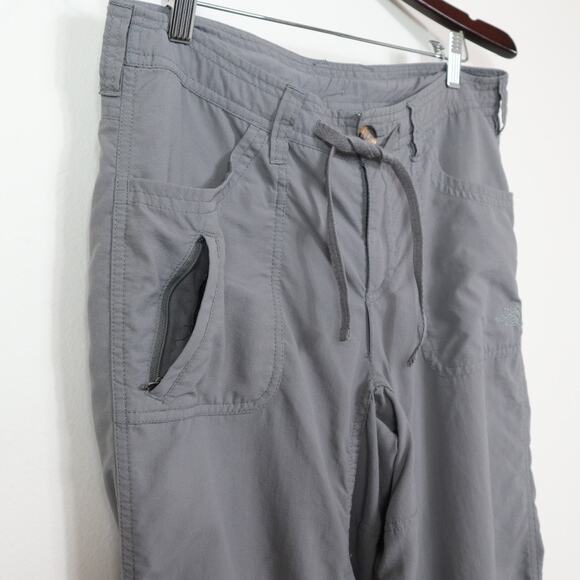 The North Face Size 8 Horizon Tempest Pants Nylon Ripstop Roll Up Gray - Picture 4 of 12